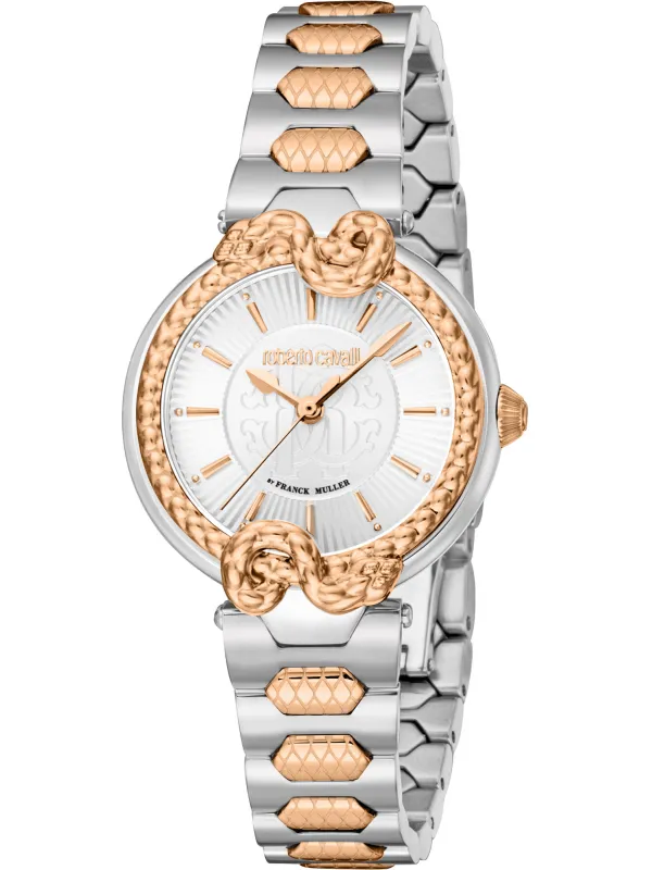 Goldene Damen-Automatikuhr Roberto Cavalli