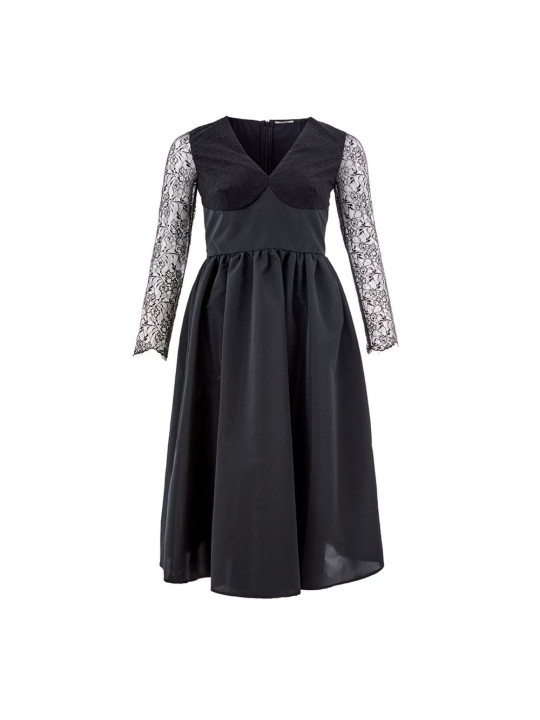 Dresses Elegant Black Polyester Dress 980,00 € 8053632665569 | Planet-Deluxe