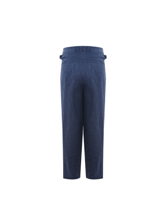 Jeans & Pants Elegant Linen Blue Trousers for Men 780,00 € 8053632665415 | Planet-Deluxe