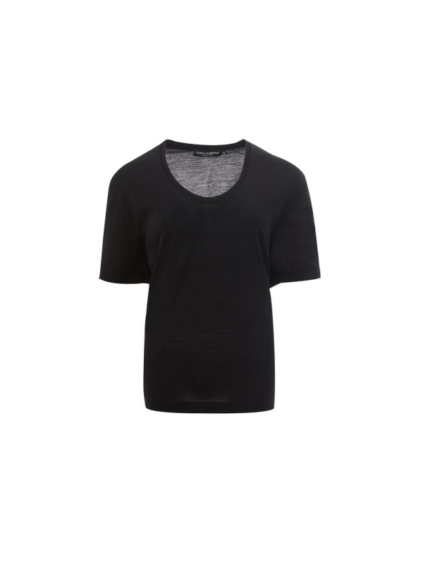 Tops & T-Shirts Elegant Black Cotton Top for Fashion-Forward Women 350,00 € 8053632666009 | Planet-Deluxe