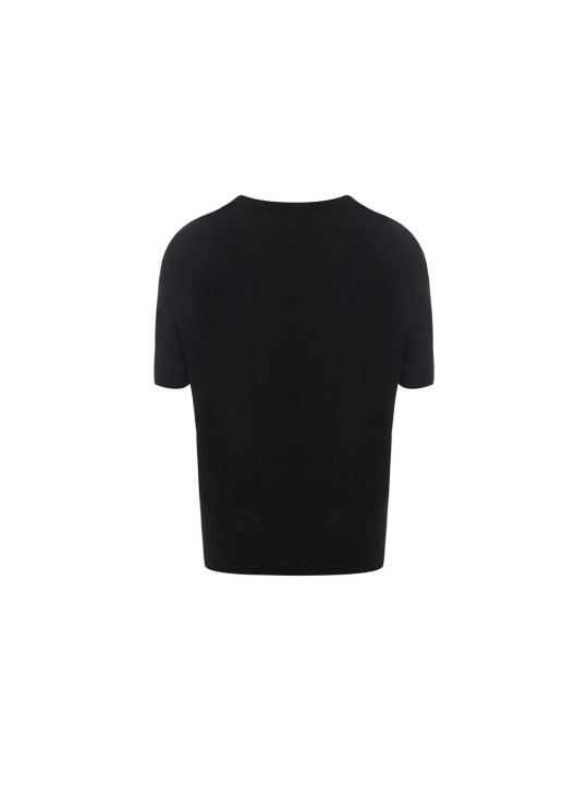 Tops & T-Shirts Elegant Black Cotton Top for Fashion-Forward Women 350,00 € 8053632666009 | Planet-Deluxe