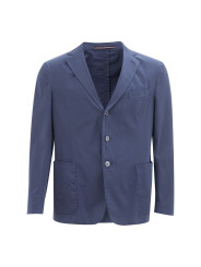 Jackets Elegant Italian Blue Cotton Jacket 730,00 € 8053632665774 | Planet-Deluxe