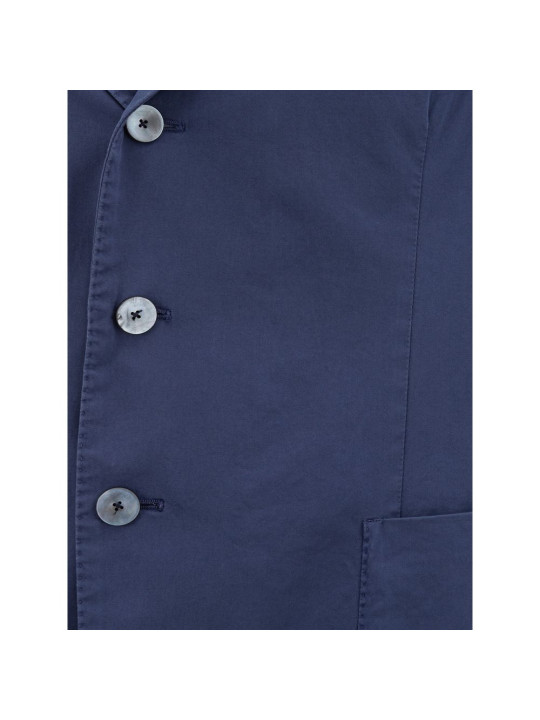 Jackets Elegant Italian Blue Cotton Jacket 730,00 € 8053632665774 | Planet-Deluxe