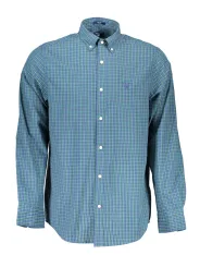 GANT Klassisches BlauWeißes Langarmhemd für Herren