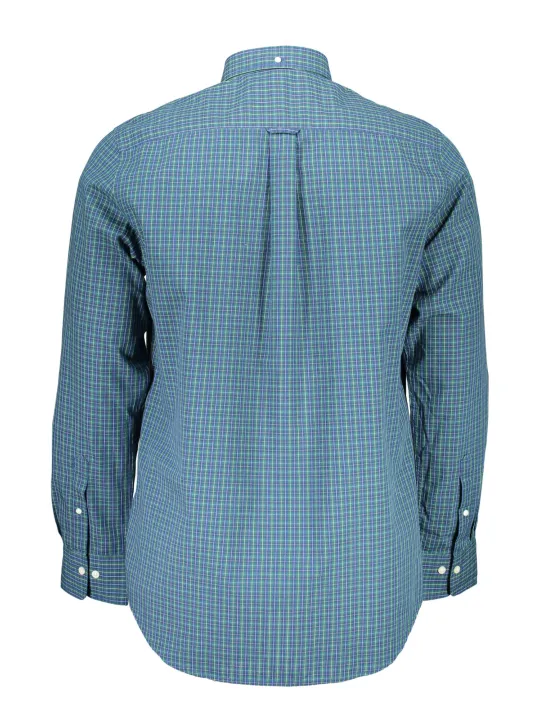GANT Klassisches BlauWeißes Langarmhemd für Herren