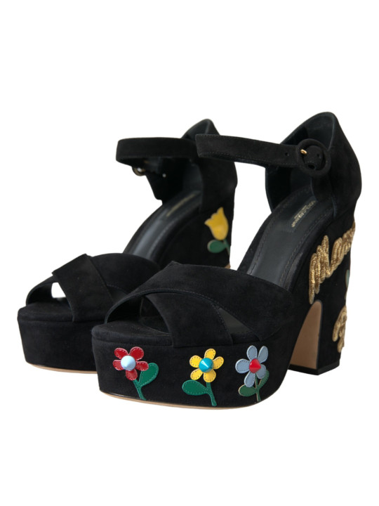 Sandals Black Suede Ankle Strap Heels Sandals Shoes 2.780,00 € 8058696108762 | Planet-Deluxe