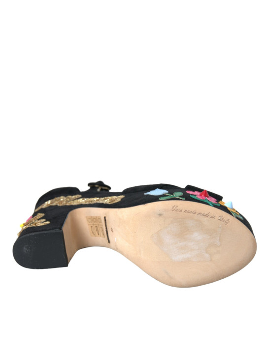 Sandals Black Suede Ankle Strap Heels Sandals Shoes 2.780,00 € 8058696108762 | Planet-Deluxe