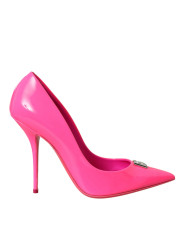 Pumps Neon Pink Leather Logo Pumps Heels Shoes 1.480,00 € 8054802561810 | Planet-Deluxe