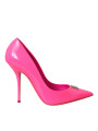 Pumps Neon Pink Leather Logo Pumps Heels Shoes 1.480,00 € 8054802561810 | Planet-Deluxe