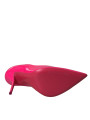 Pumps Neon Pink Leather Logo Pumps Heels Shoes 1.480,00 € 8054802561810 | Planet-Deluxe