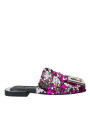 Flat Shoes Fuchsia Sequin Logo Slides Sandals Shoes 2.130,00 € 8057142826106 | Planet-Deluxe