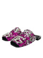 Flat Shoes Fuchsia Sequin Logo Slides Sandals Shoes 2.130,00 € 8057142826106 | Planet-Deluxe