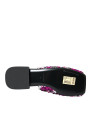 Flat Shoes Fuchsia Sequin Logo Slides Sandals Shoes 2.130,00 € 8057142826106 | Planet-Deluxe