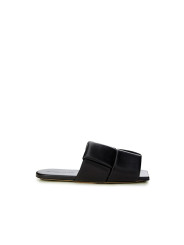 Sandals Elegant Black Leather Sandals 2.200,00 € 101155700048 | Planet-Deluxe