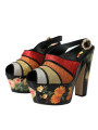 Sandals Multicolor Floral Crystal Platform Sandals Shoes 2.780,00 € 8053286388616 | Planet-Deluxe