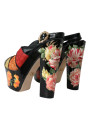 Sandals Multicolor Floral Crystal Platform Sandals Shoes 2.780,00 € 8053286388616 | Planet-Deluxe