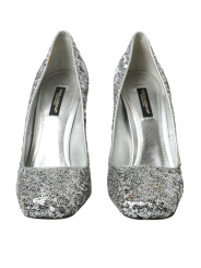 Pumps Silver Sequin Embellished Heels Pumps Shoes 2.220,00 € 8058696468330 | Planet-Deluxe