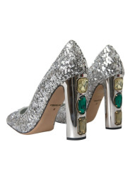 Pumps Silver Sequin Embellished Heels Pumps Shoes 2.220,00 € 8058696468330 | Planet-Deluxe