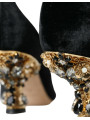 Pumps Black Velvet Embellished Heels Pumps Shoes 16.490,00 € 8052087814362 | Planet-Deluxe