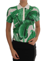 Tops & T-Shirts Green Banana Print Silk Polo T-shirt 1.780,00 € 8056305698154 | Planet-Deluxe