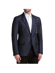 Blazers Blue Cotton Blazer 3.500,00 € 8054802212590 | Planet-Deluxe