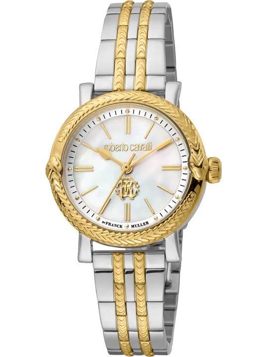 Goldene Roberto Cavalli Damenuhr Gelb