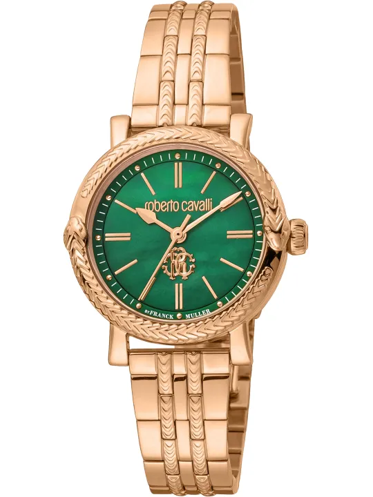Goldene Roberto Cavalli Damenuhr Gelb
