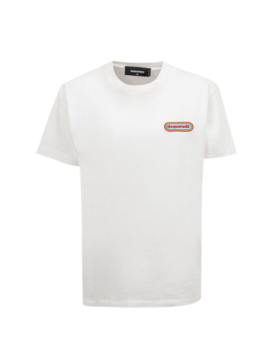 Tops & T-Shirts Chic White Cotton Staple Tee 520,00 €  | Planet-Deluxe