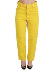 Jeans & Pants Yellow Cotton High Waist Straight Denim Boston Jeans 980,00 € 8052134624173 | Planet-Deluxe