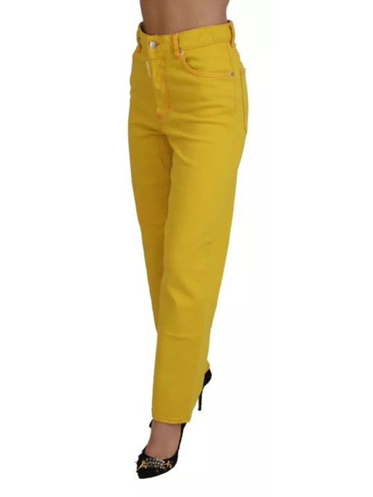 Jeans & Pants Yellow Cotton High Waist Straight Denim Boston Jeans 980,00 € 8052134624173 | Planet-Deluxe