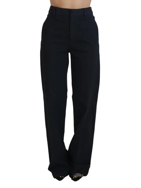 Jeans & Pants Black Checkered High Waist Straight Pants 1.290,00 € 8050249428402 | Planet-Deluxe