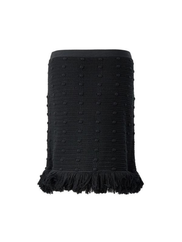 Skirts Elegant Black Cotton Skirt 1.900,00 € 8053632665484 | Planet-Deluxe