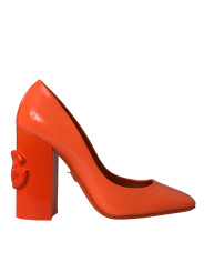 Pumps Orange Patent Leather Logo Heels Pumps Shoes 1.880,00 € 8057142825826 | Planet-Deluxe