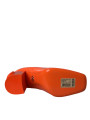 Pumps Orange Patent Leather Logo Heels Pumps Shoes 1.880,00 € 8057142825826 | Planet-Deluxe