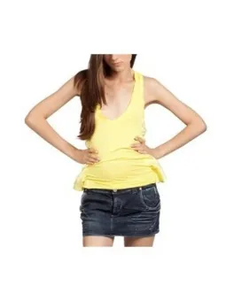 ZUELEMENTS Gelbes Peplum Tanktop – Stilvoll & Sommerlich