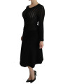 Dresses Black Cashmere Long Sleeve Sheath Midi Dress 4.850,00 € 8056305096189 | Planet-Deluxe