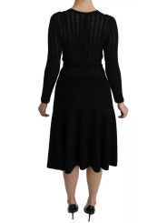 Dresses Black Cashmere Long Sleeve Sheath Midi Dress 4.850,00 € 8056305096189 | Planet-Deluxe