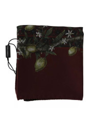 Scarves Bordeaux 100% Silk Floral Wrap Women Scarf 280,00 € 8058091094097 | Planet-Deluxe