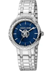 Graue Roberto Cavalli Uhr mit Stahlarmband