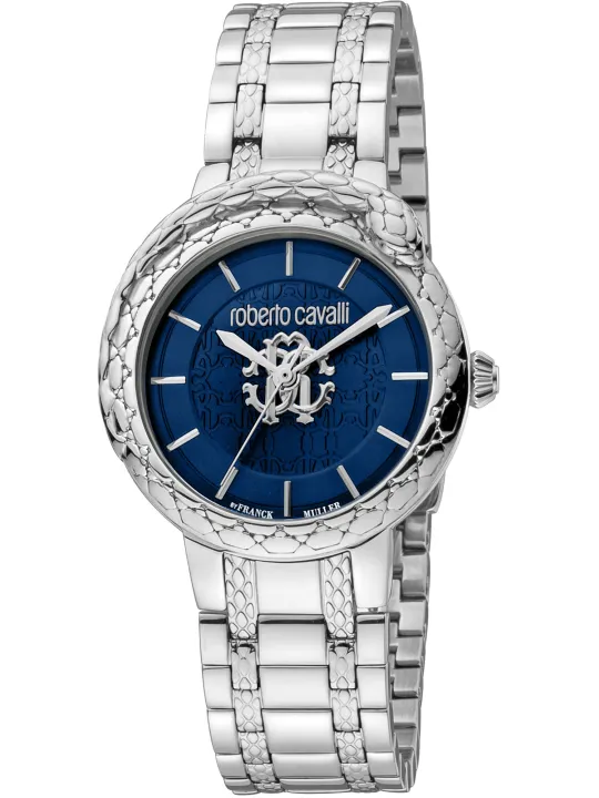 Graue Roberto Cavalli Uhr mit Stahlarmband