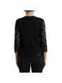 Tops & T-Shirts Black Floral Lace Long Sleeves Blouse Top 2.800,00 € 7333413004772 | Planet-Deluxe