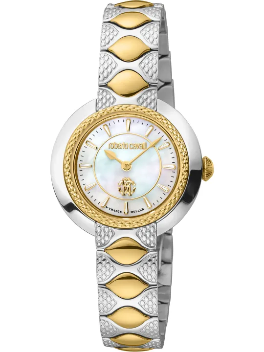 Goldene Roberto Cavalli Damenuhr Gelb