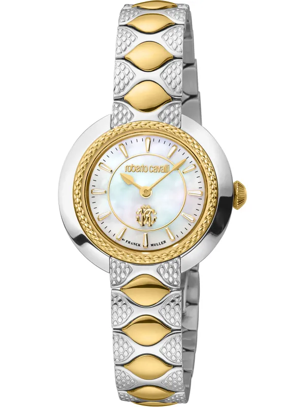 Goldene Roberto Cavalli Damenuhr Gelb