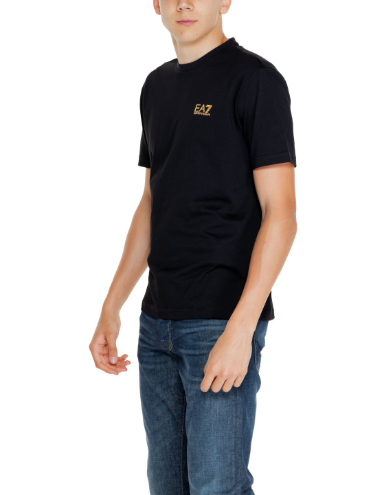 Schwarzes EA7 T-Shirt mit Logo