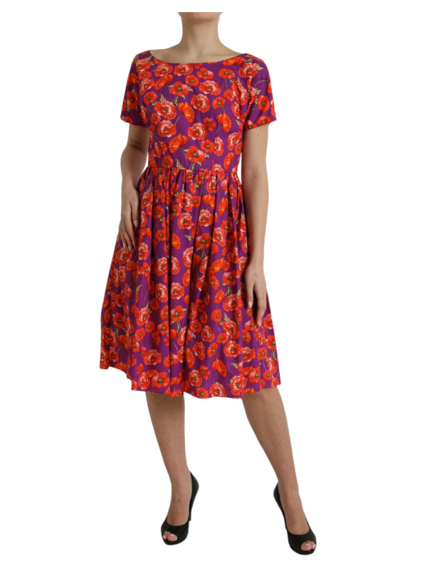 Dresses Multicolor Floral Cotton A-line Knee Length Dress 2.760,00 € 8056265352400 | Planet-Deluxe