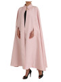 Jackets & Coats Light Pink Silk Long Maxi Cape Coat Jacket 16.180,00 € 8059226943754 | Planet-Deluxe