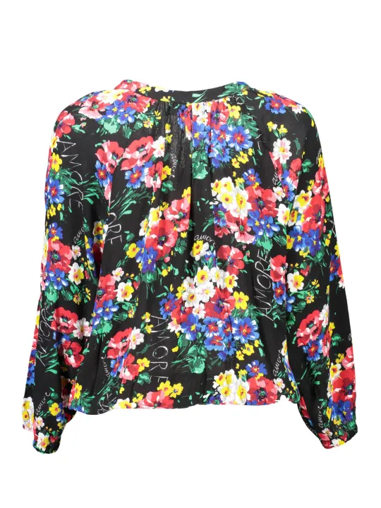 "Desigual T-Shirts im Sale | Desigual Langarmshirt V-Neck Floral  online kaufen"|Planet-Deluxe