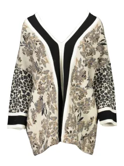 Blugirl Pullover: V-Ausschnitt, Kontrastdetails, Stilvoll