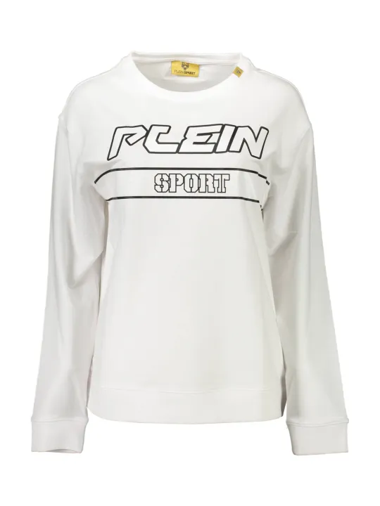 "Plein Sport Startseite im Sale | PLEIN SPORT SWEATSHIRT OHNE REISSVERSCHLUSS DAMEN WEISS online kaufen"|Planet-Deluxe