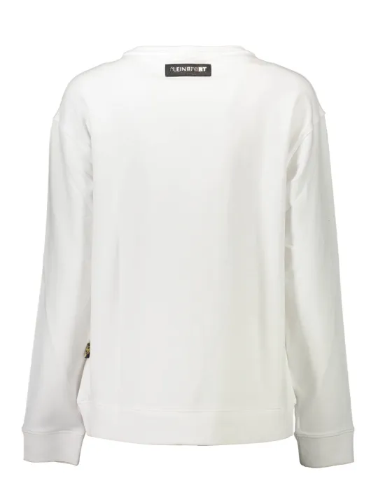 "Plein Sport Startseite im Sale | PLEIN SPORT SWEATSHIRT OHNE REISSVERSCHLUSS DAMEN WEISS online kaufen"|Planet-Deluxe
